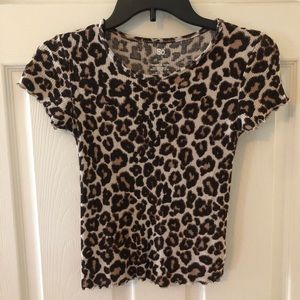Leopard print crop top
